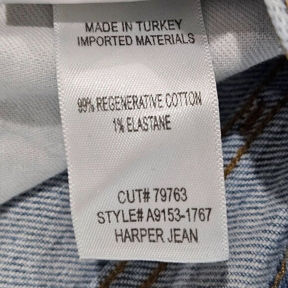 Agolde Sustainable Harper Straight Leg Denim Jeans Size 29 Eco Conscious - Picture 8 of 14